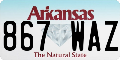 AR license plate 867WAZ