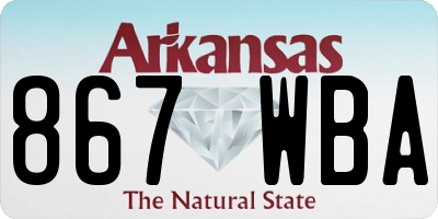 AR license plate 867WBA
