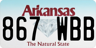 AR license plate 867WBB