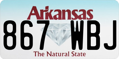 AR license plate 867WBJ