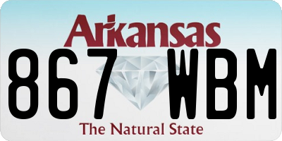 AR license plate 867WBM