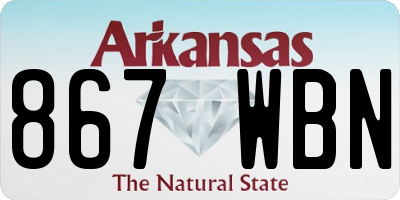 AR license plate 867WBN
