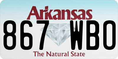 AR license plate 867WBO