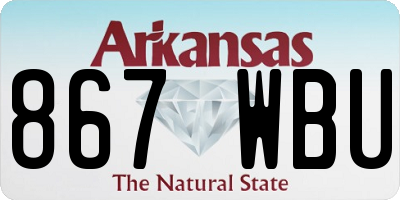 AR license plate 867WBU