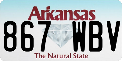 AR license plate 867WBV