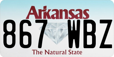 AR license plate 867WBZ