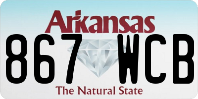 AR license plate 867WCB