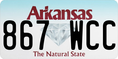 AR license plate 867WCC