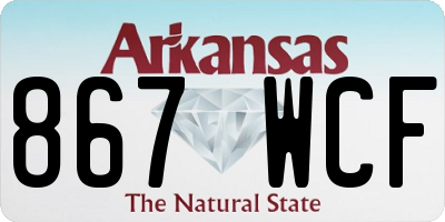 AR license plate 867WCF