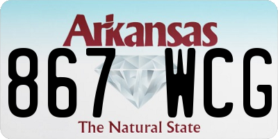 AR license plate 867WCG