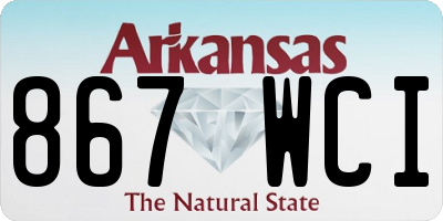 AR license plate 867WCI