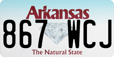 AR license plate 867WCJ