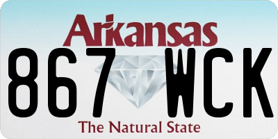 AR license plate 867WCK