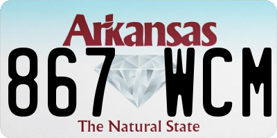 AR license plate 867WCM