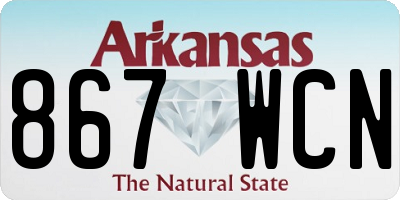 AR license plate 867WCN