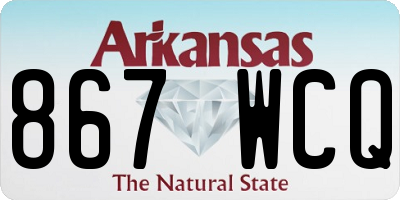 AR license plate 867WCQ