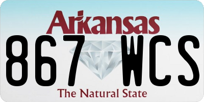 AR license plate 867WCS