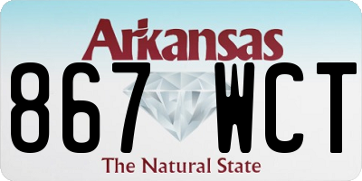 AR license plate 867WCT