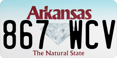 AR license plate 867WCV