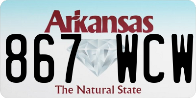 AR license plate 867WCW