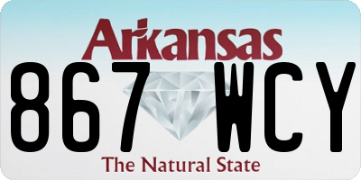 AR license plate 867WCY