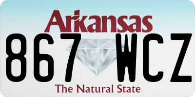 AR license plate 867WCZ