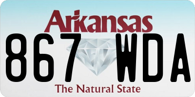 AR license plate 867WDA