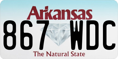 AR license plate 867WDC