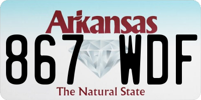AR license plate 867WDF