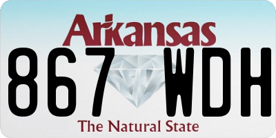 AR license plate 867WDH