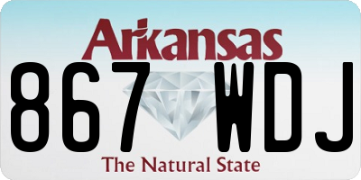 AR license plate 867WDJ