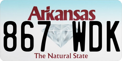 AR license plate 867WDK