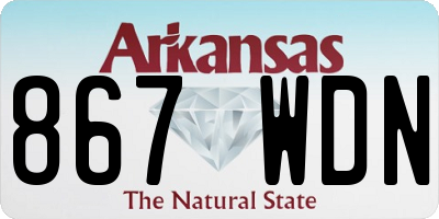 AR license plate 867WDN