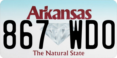 AR license plate 867WDO