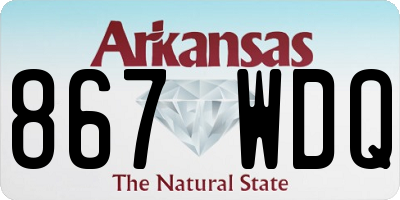 AR license plate 867WDQ