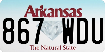 AR license plate 867WDU