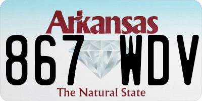 AR license plate 867WDV