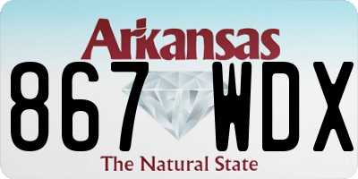 AR license plate 867WDX