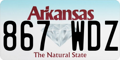 AR license plate 867WDZ