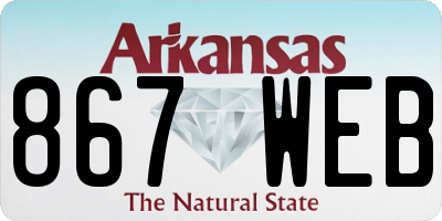 AR license plate 867WEB