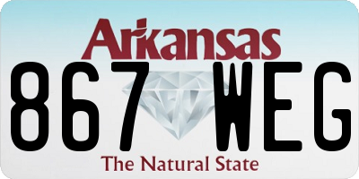 AR license plate 867WEG