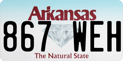 AR license plate 867WEH