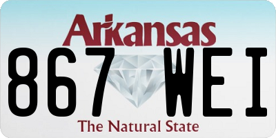 AR license plate 867WEI