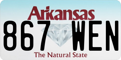 AR license plate 867WEN
