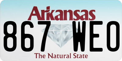 AR license plate 867WEO