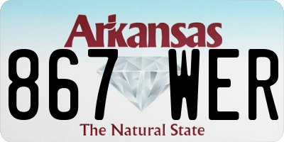 AR license plate 867WER