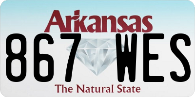 AR license plate 867WES