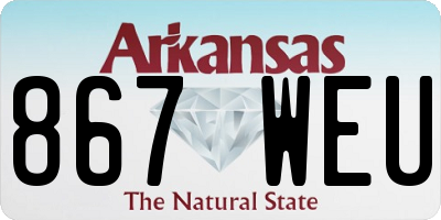 AR license plate 867WEU