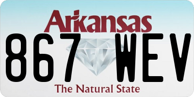 AR license plate 867WEV