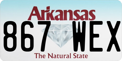 AR license plate 867WEX